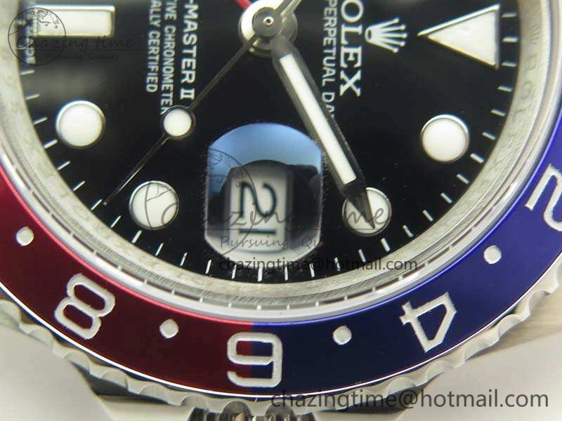 Versatile GMT-Master II 126710 BLRO 904L GMF Best Edition Black Dial On 904L Jubilee Bracelet A 3480