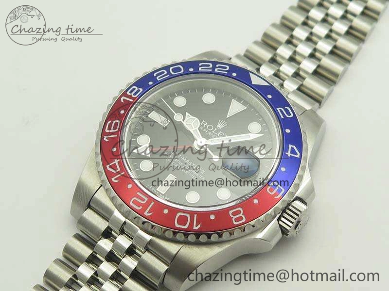 Versatile GMT-Master II 126710 BLRO 904L GMF Best Edition Black Dial On 904L Jubilee Bracelet A 3480