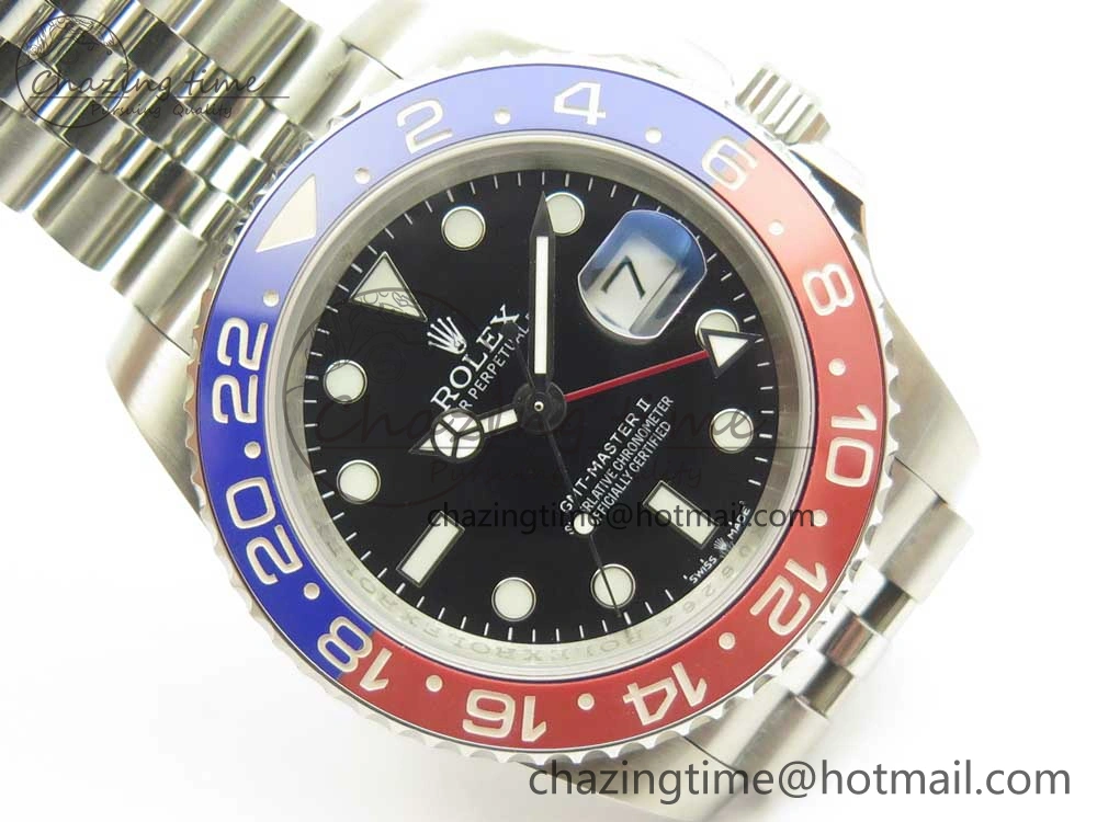 GMT-Master II 126710 BLRO 904L Real Ceramic Bezel DJF Best Edition Black Dial on 904L Jubilee Bracelet A GoAnywhere 3311