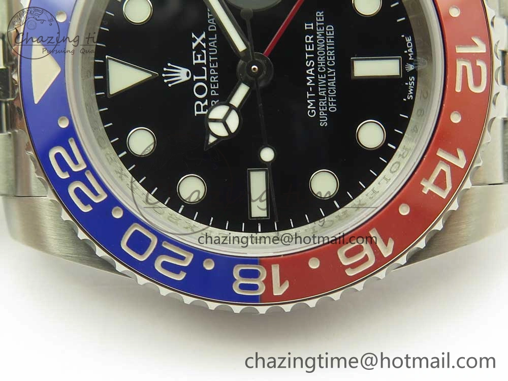 GMT-Master II 126710 BLRO 904L Real Ceramic Bezel DJF Best Edition Black Dial on 904L Jubilee Bracelet A GoAnywhere 3311
