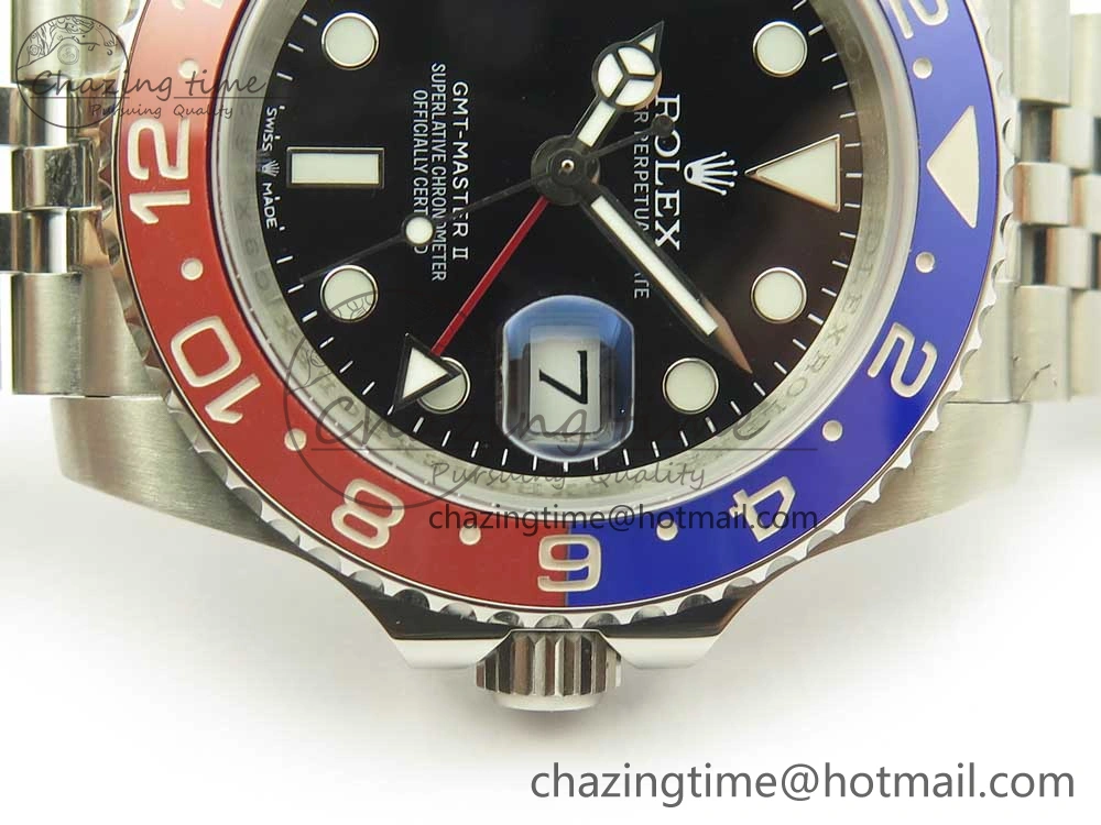 GMT-Master II 126710 BLRO 904L Real Ceramic Bezel DJF Best Edition Black Dial on 904L Jubilee Bracelet A GoAnywhere 3311
