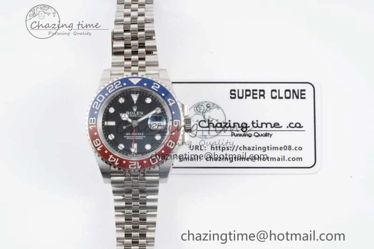 Packable GMT Master II 126710 BLRO 904L SS APF 1:1 Best Edition on Jubilee Bracelet VR3285 CHS 2048