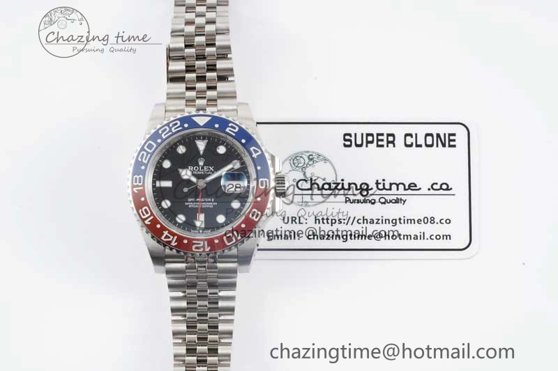 Packable GMT Master II 126710 BLRO 904L SS APF 1:1 Best Edition on Jubilee Bracelet VR3285 CHS 2048