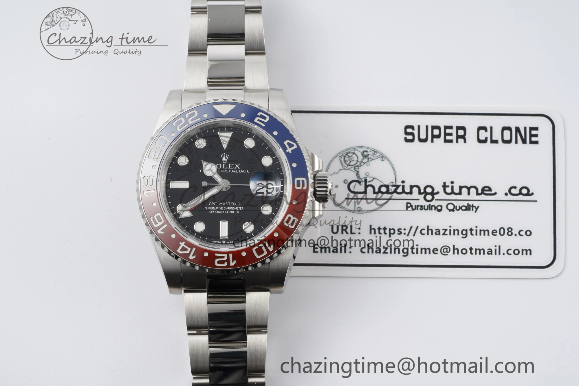 Compact GMT Master II 126710 BLRO 904L SS KING Factory 1:1 Best Edition on Oyster Bracelet K3285 CHS 2073