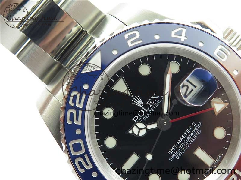 GMT Master II 126710 BLRO 904L SS MIF 1:1 Best Edition on Oyster Bracelet SA3186 CHS WrinkleFree 2553