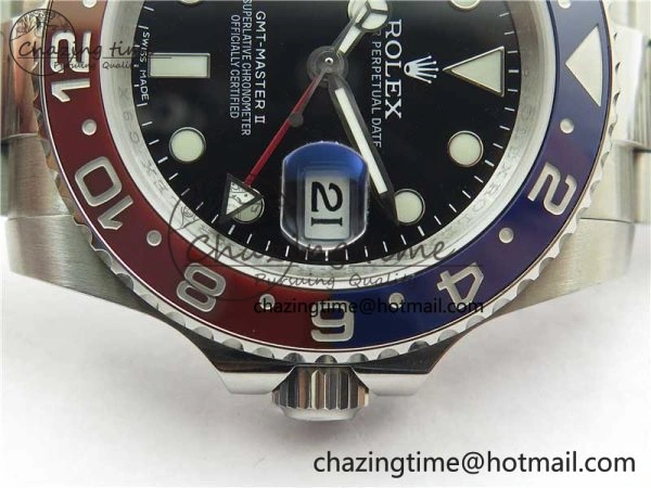 GMT Master II 126710 BLRO 904L SS MIF 1:1 Best Edition on Oyster Bracelet SA3186 CHS WrinkleFree 2553