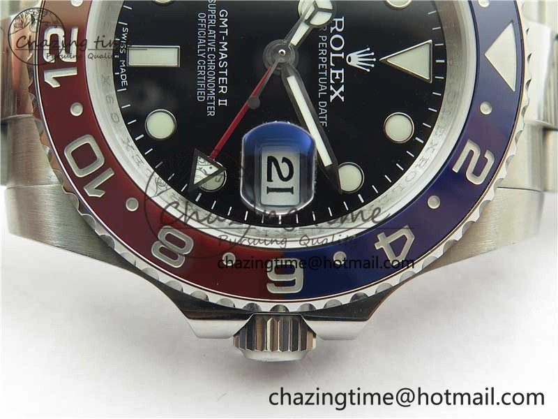 GMT Master II 126710 BLRO 904L SS MIF 1:1 Best Edition on Oyster Bracelet SA3186 CHS WrinkleFree 2553