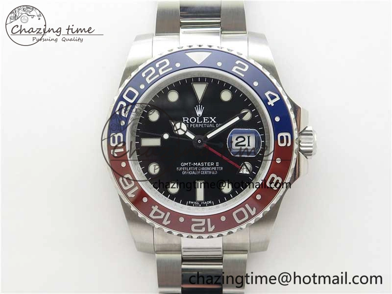 GMT Master II 126710 BLRO 904L SS MIF 1:1 Best Edition on Oyster Bracelet SA3186 CHS WrinkleFree 2553