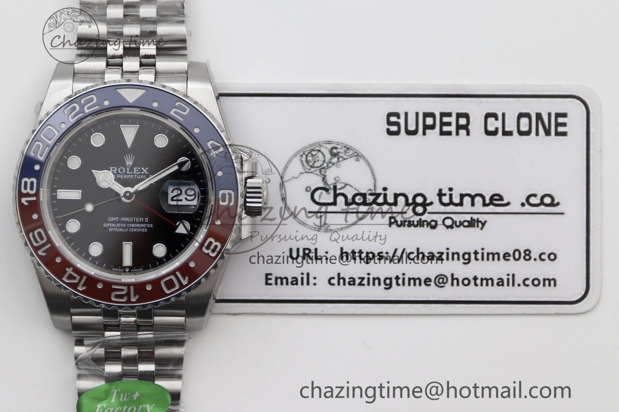 GMT Master II 126710 BLRO 904L SS TW+ Best Edition on Jubilee Bracelet VR3285 CHS Breathable 1983