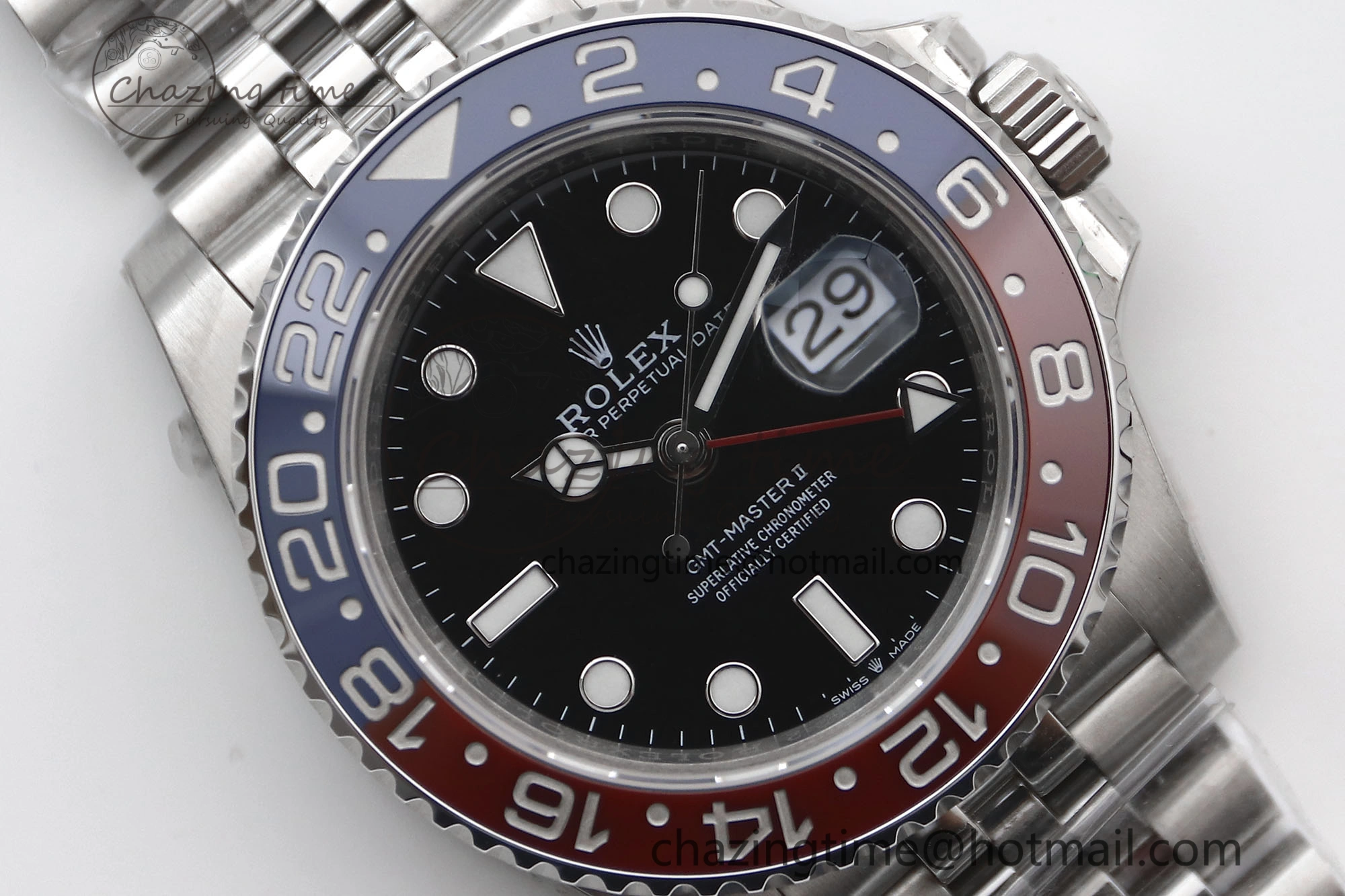 GMT Master II 126710 BLRO 904L SS TW+ Best Edition on Jubilee Bracelet VR3285 CHS Breathable 1983