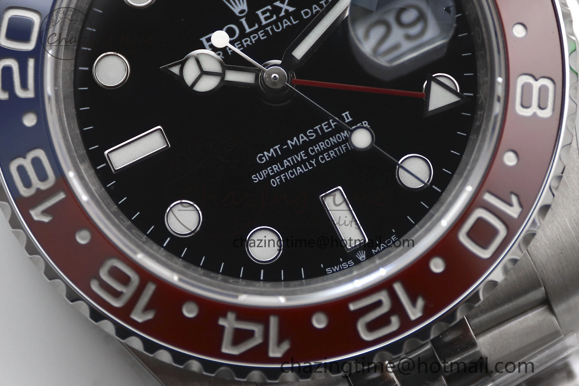 GMT Master II 126710 BLRO 904L SS TW+ Best Edition on Jubilee Bracelet VR3285 CHS Breathable 1983