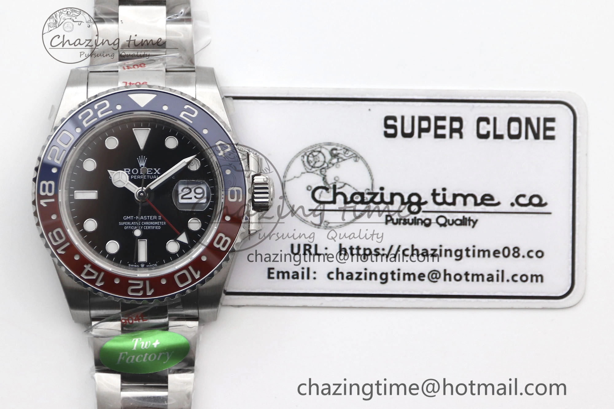 GMT Master II 126710 BLRO 904L SS TW+ Best Edition on Oyster Bracelet VR3285 CHS NewStyle 1985