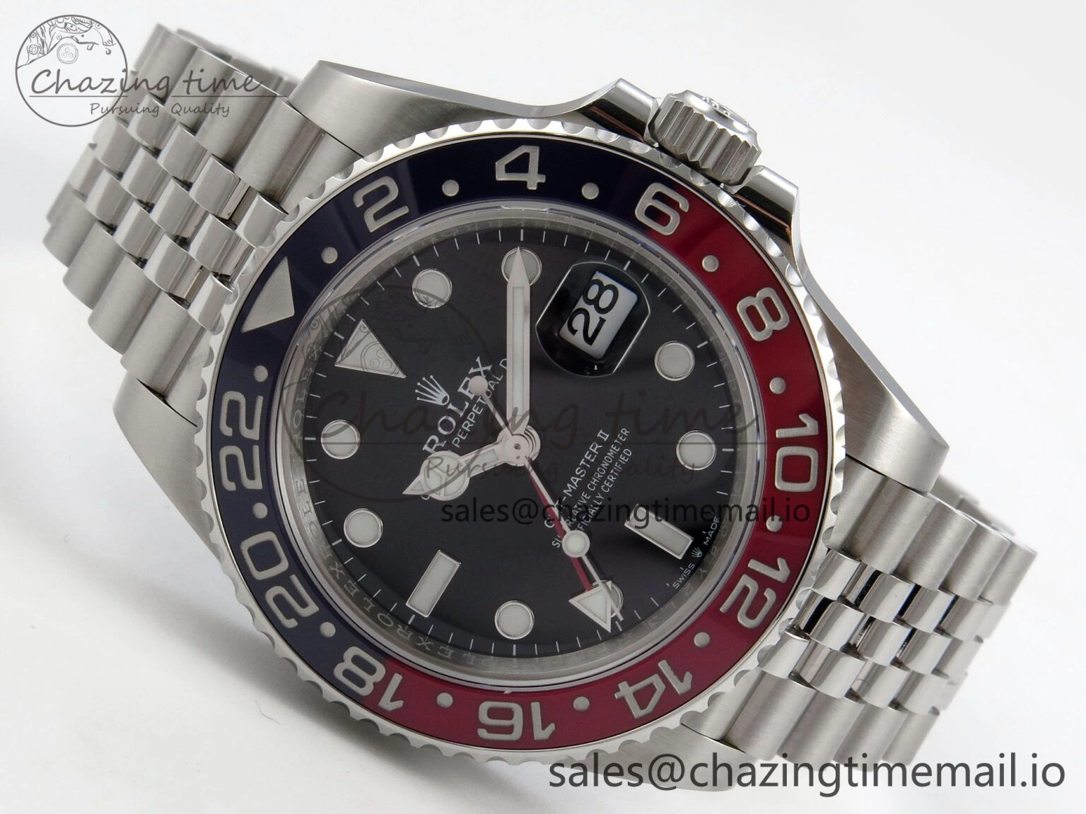 TopPick GMT-Master II 126710 BLRO 904L SS VSF 1:1 Best Edition Black Dial On Jubilee Bracelet DD3285 CHS V 42
