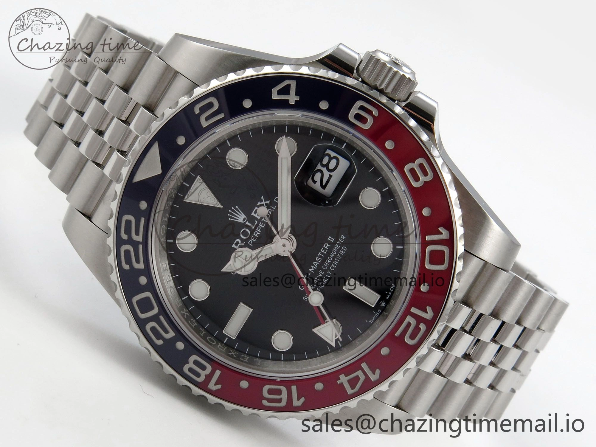 TopPick GMT-Master II 126710 BLRO 904L SS VSF 1:1 Best Edition Black Dial On Jubilee Bracelet DD3285 CHS V 42