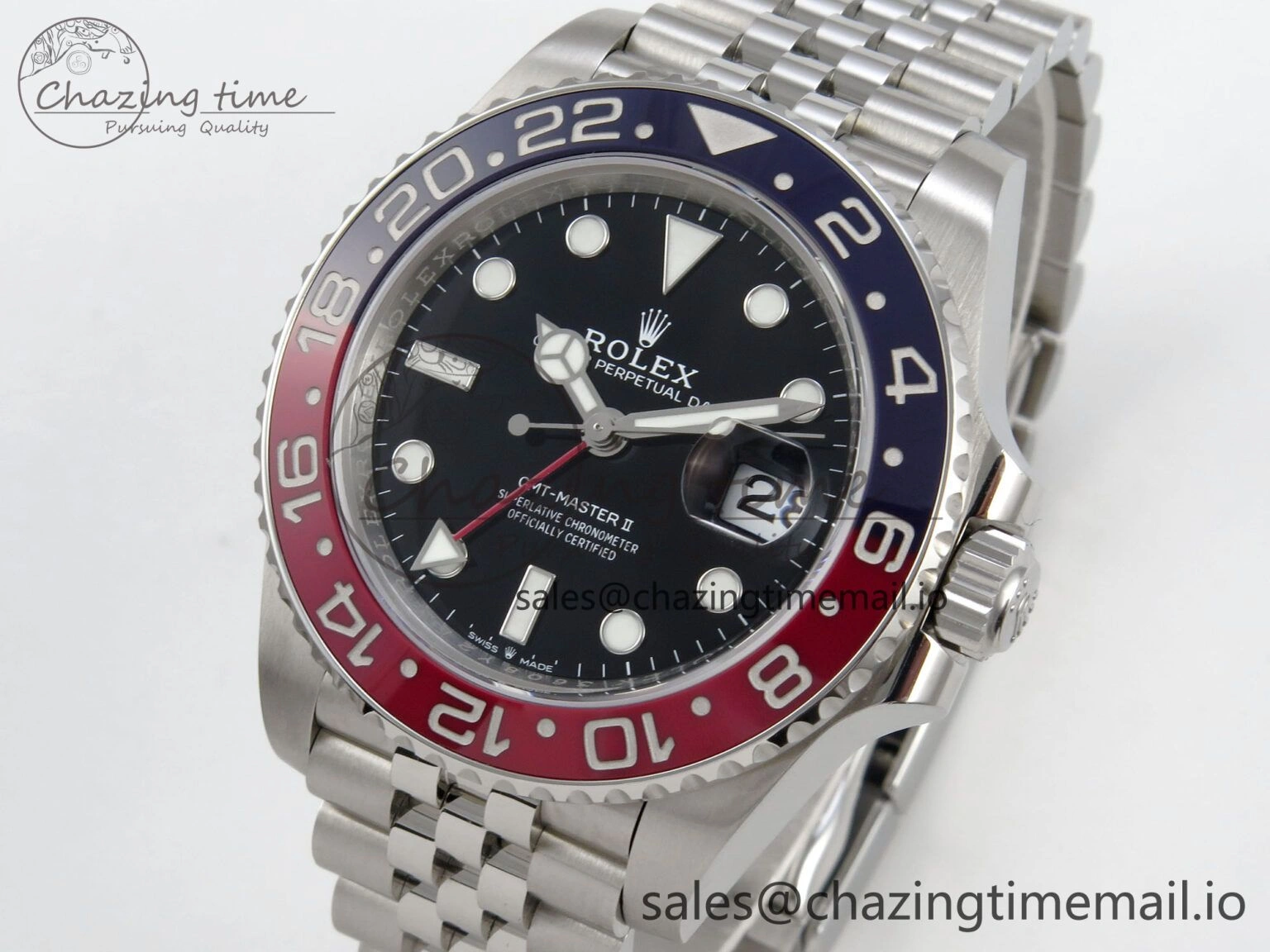 TopPick GMT-Master II 126710 BLRO 904L SS VSF 1:1 Best Edition Black Dial On Jubilee Bracelet DD3285 CHS V 42