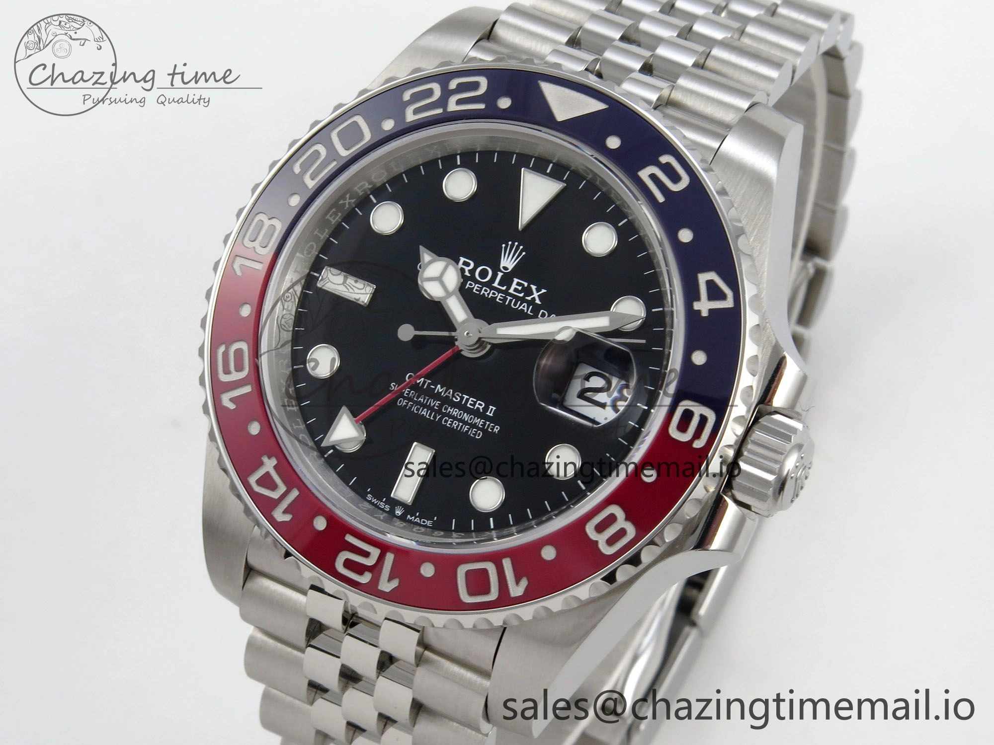 TopPick GMT-Master II 126710 BLRO 904L SS VSF 1:1 Best Edition Black Dial On Jubilee Bracelet DD3285 CHS V 42