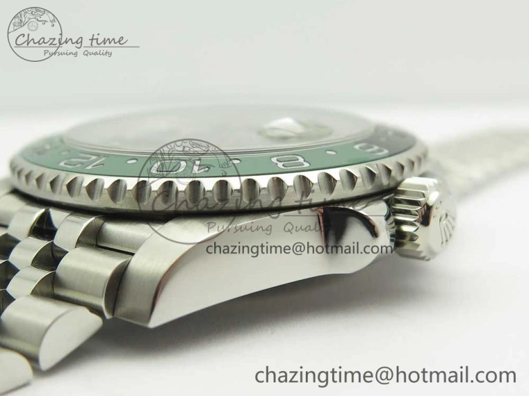 Trendy GMT-Master II 126710 BLRO BPF Black Green Ceramic Bezel SS Black Dial on SS Jubilee Bracelet A 3347