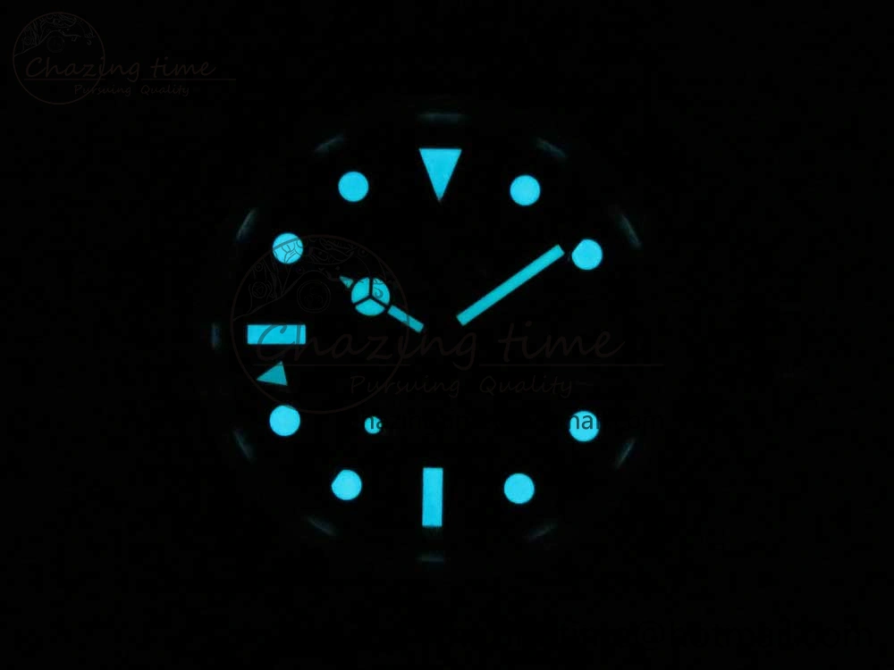 Trendy GMT-Master II 126710 BLRO BPF Black Green Ceramic Bezel SS Black Dial on SS Jubilee Bracelet A 3347