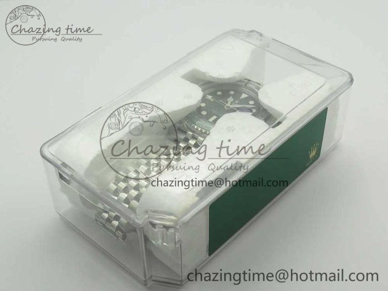Trendy GMT-Master II 126710 BLRO BPF Black Green Ceramic Bezel SS Black Dial on SS Jubilee Bracelet A 3347