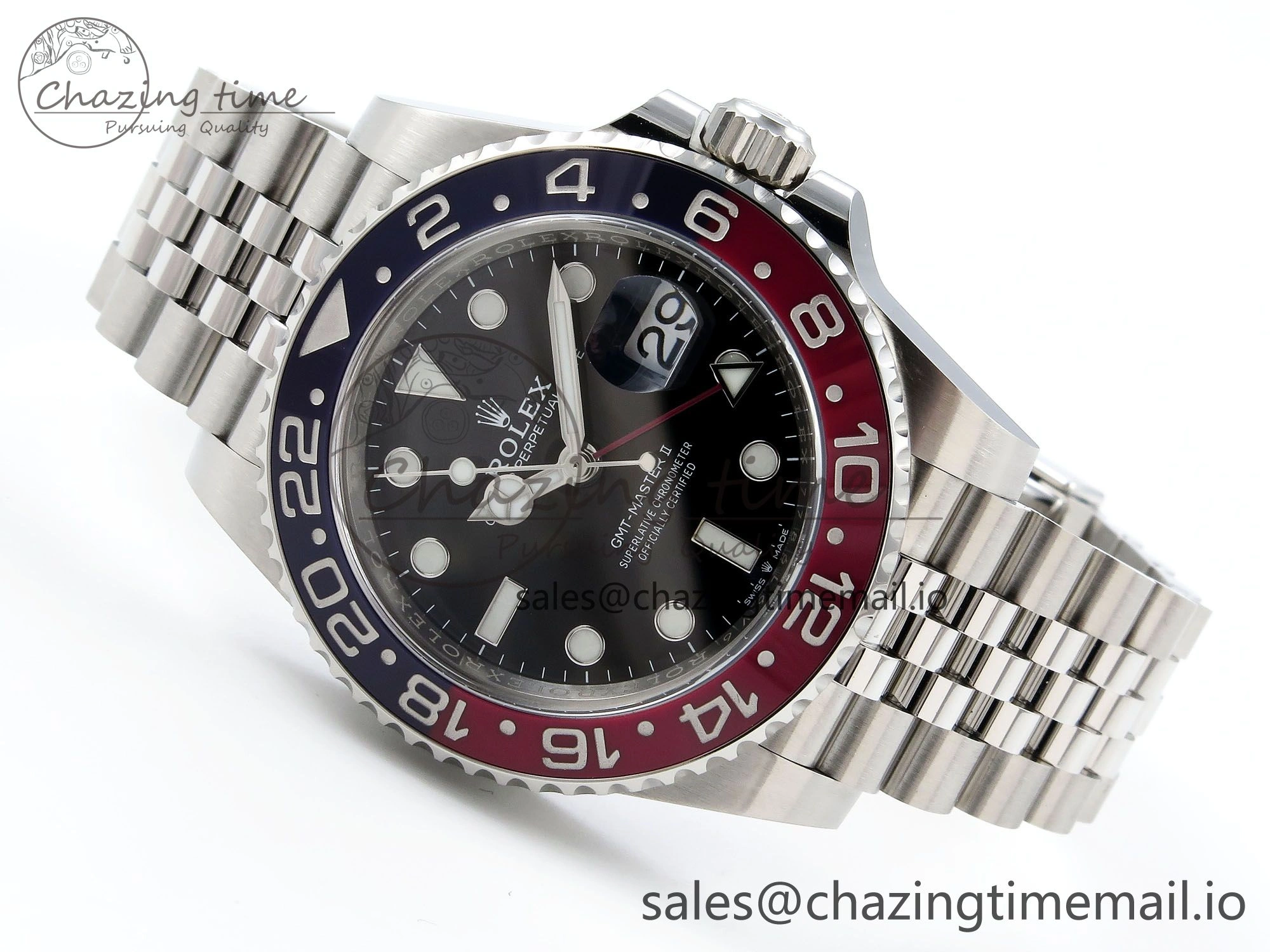 GMT-Master II 126710 BLRO Blue Red Ceramic Clean Factory Best Edition on Jubilee Bracelet DD3285 CHS V Durable 1540