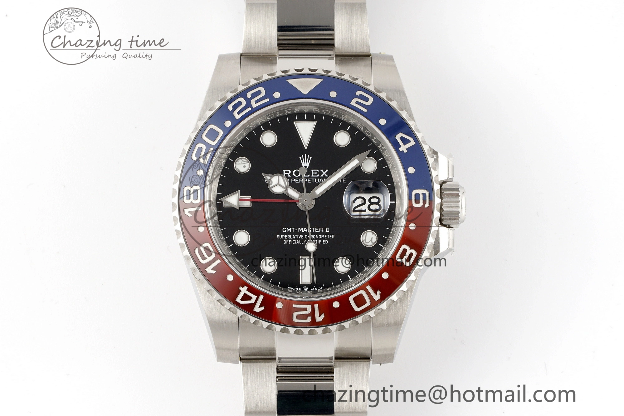 GMT-Master II 126710 BLRO Blue Red Ceramic Clean Factory Best Edition on Oyster Bracelet DD3285 CHS HighPerformance 1989