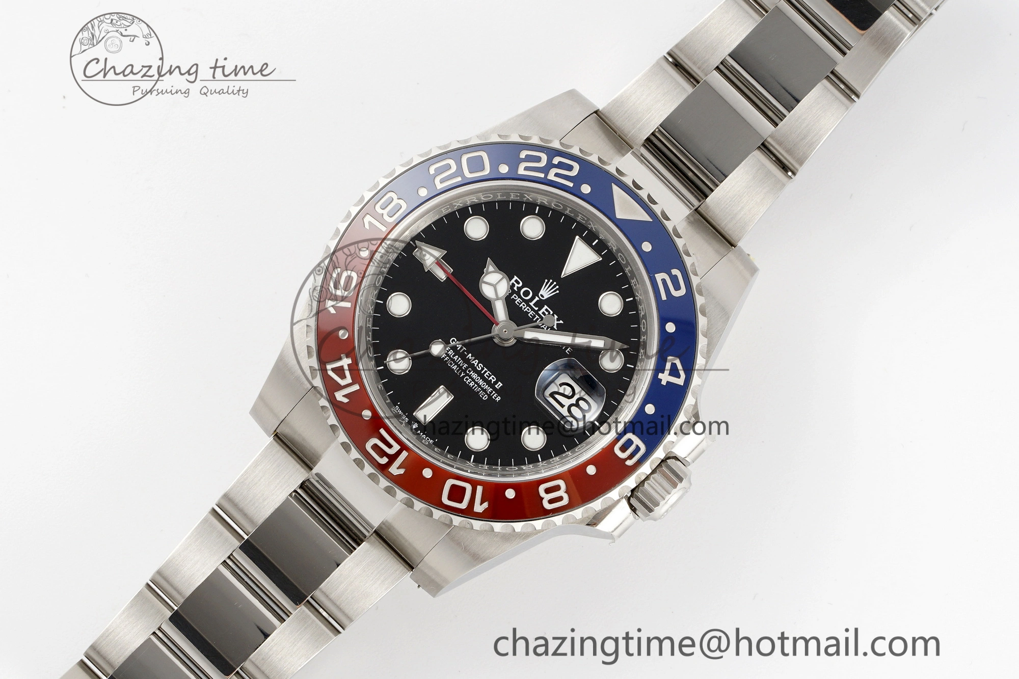 GMT-Master II 126710 BLRO Blue Red Ceramic Clean Factory Best Edition on Oyster Bracelet DD3285 CHS HighPerformance 1989