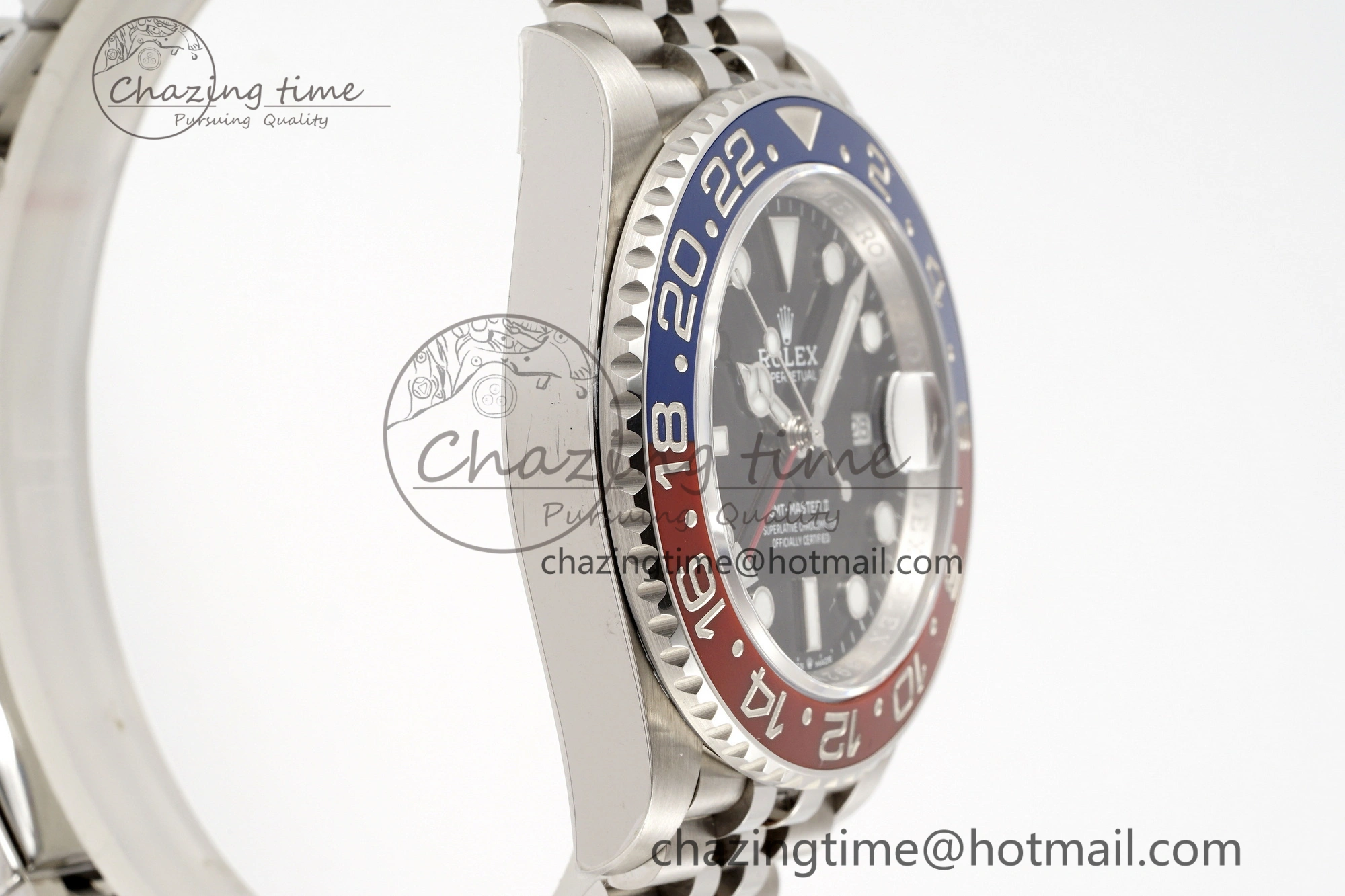 GMT Master II 126710 BLRO Pepsi 904L SS C+F 1:1 Best Edition Black Dial on Jubilee Bracelet SH3285 CHS SmoothTexture 1958