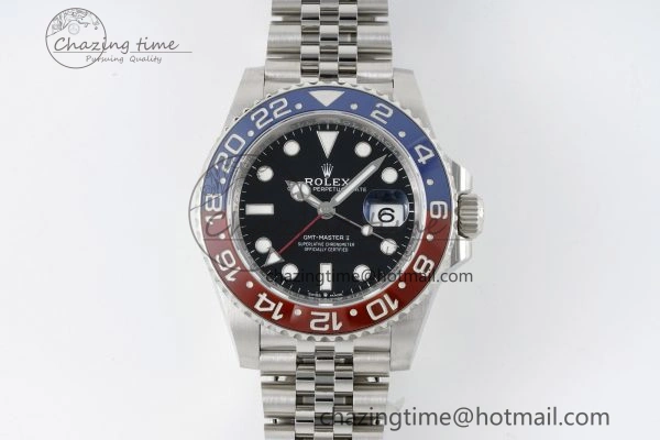 GMT Master II 126710 BLRO Pepsi 904L SS C+F 1:1 Best Edition Black Dial on Jubilee Bracelet VR3285 CHS Breathable 2251