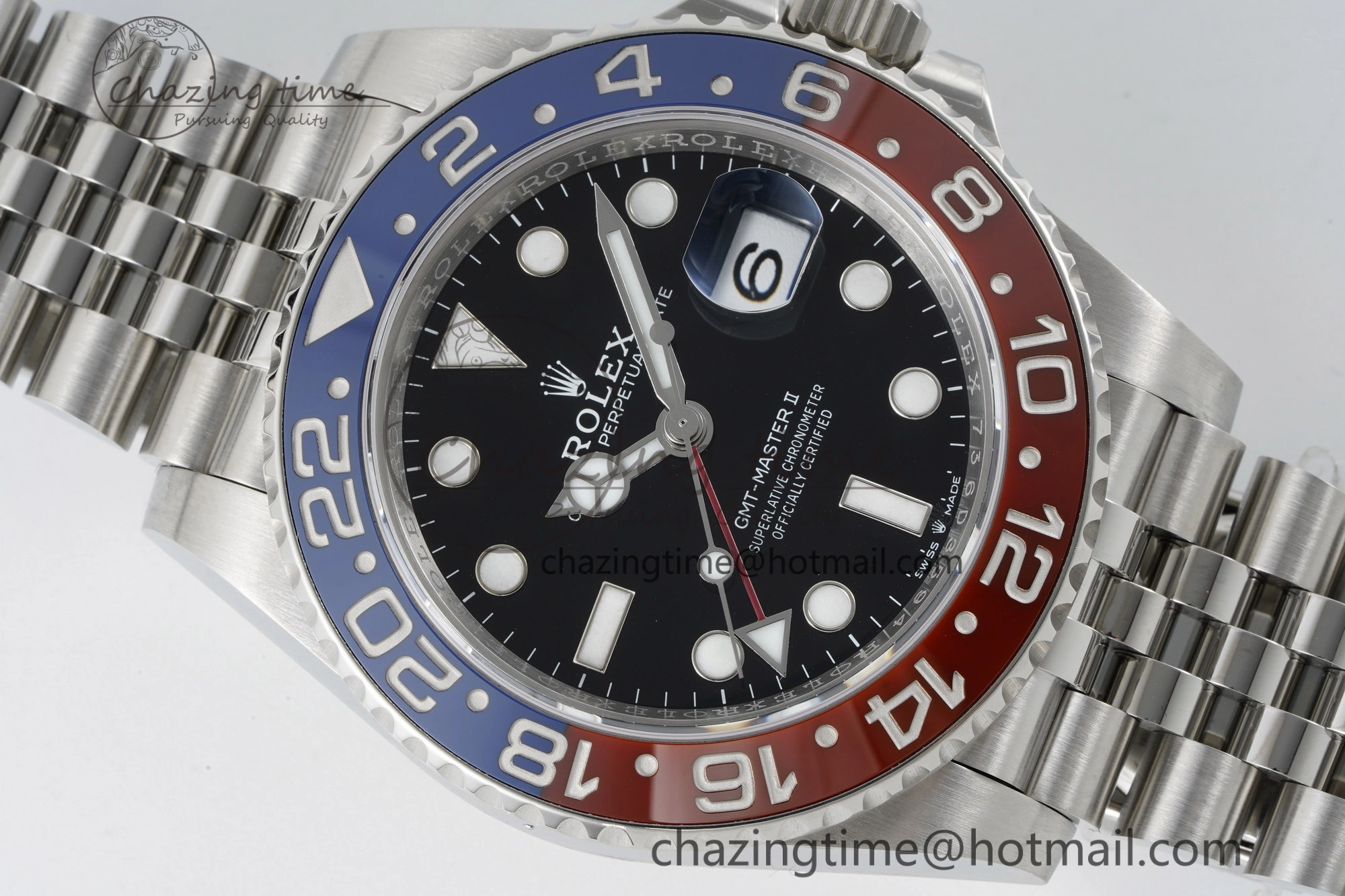 GMT Master II 126710 BLRO Pepsi 904L SS C+F 1:1 Best Edition Black Dial on Jubilee Bracelet VR3285 CHS Breathable 2251