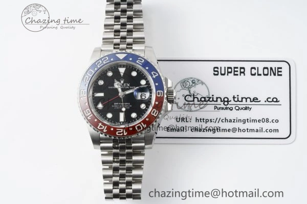 GMT Master II 126710 BLRO Pepsi 904L SS C+F 1:1 Best Edition Black Dial on Jubilee Bracelet VR3285 CHS Breathable 2251