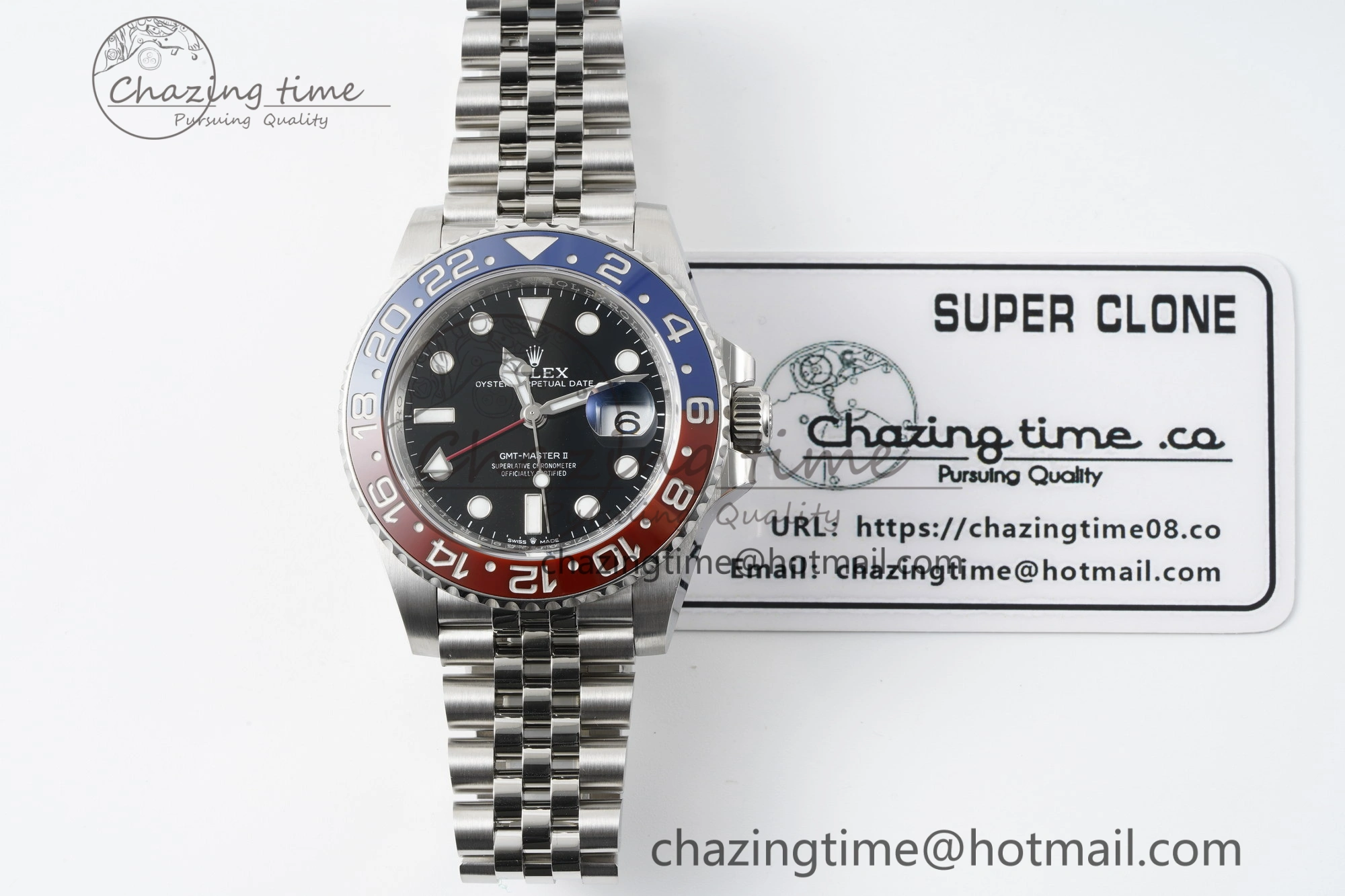 GMT Master II 126710 BLRO Pepsi 904L SS C+F 1:1 Best Edition Black Dial on Jubilee Bracelet VR3285 CHS Breathable 2251