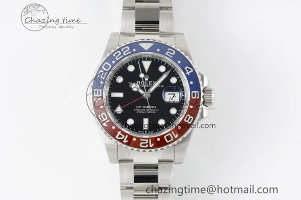 GMT Master II 126710 BLRO Pepsi 904L SS C+F 1:1 Best Edition Black Dial on Oyster Bracelet VR3285 CHS GoodFit 2250