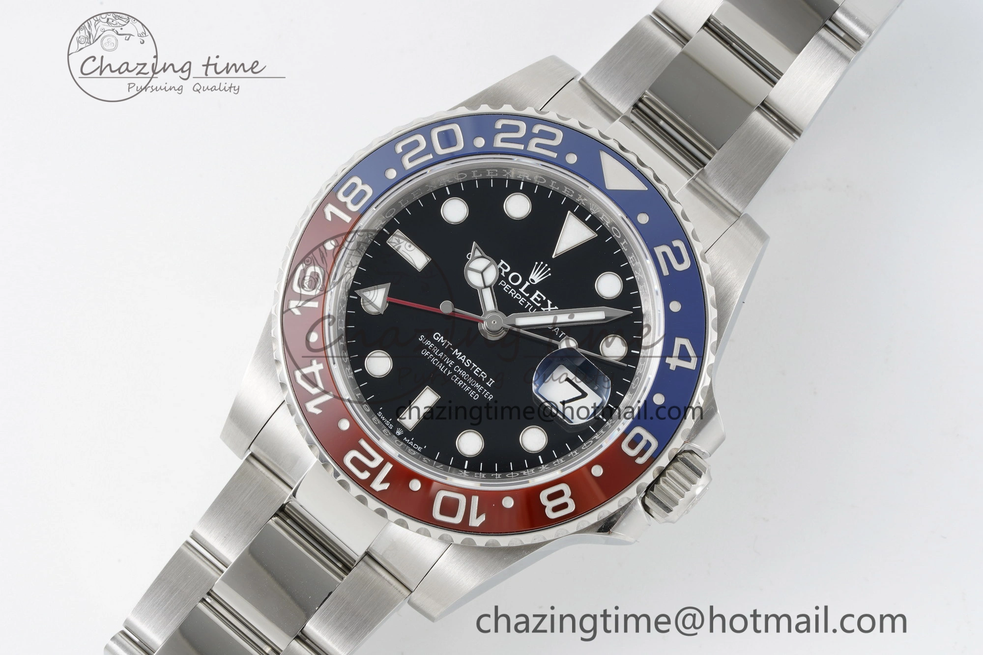GMT Master II 126710 BLRO Pepsi 904L SS C+F 1:1 Best Edition Black Dial on Oyster Bracelet VR3285 CHS GoodFit 2250