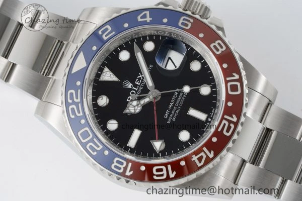 GMT Master II 126710 BLRO Pepsi 904L SS C+F 1:1 Best Edition Black Dial on Oyster Bracelet VR3285 CHS GoodFit 2250