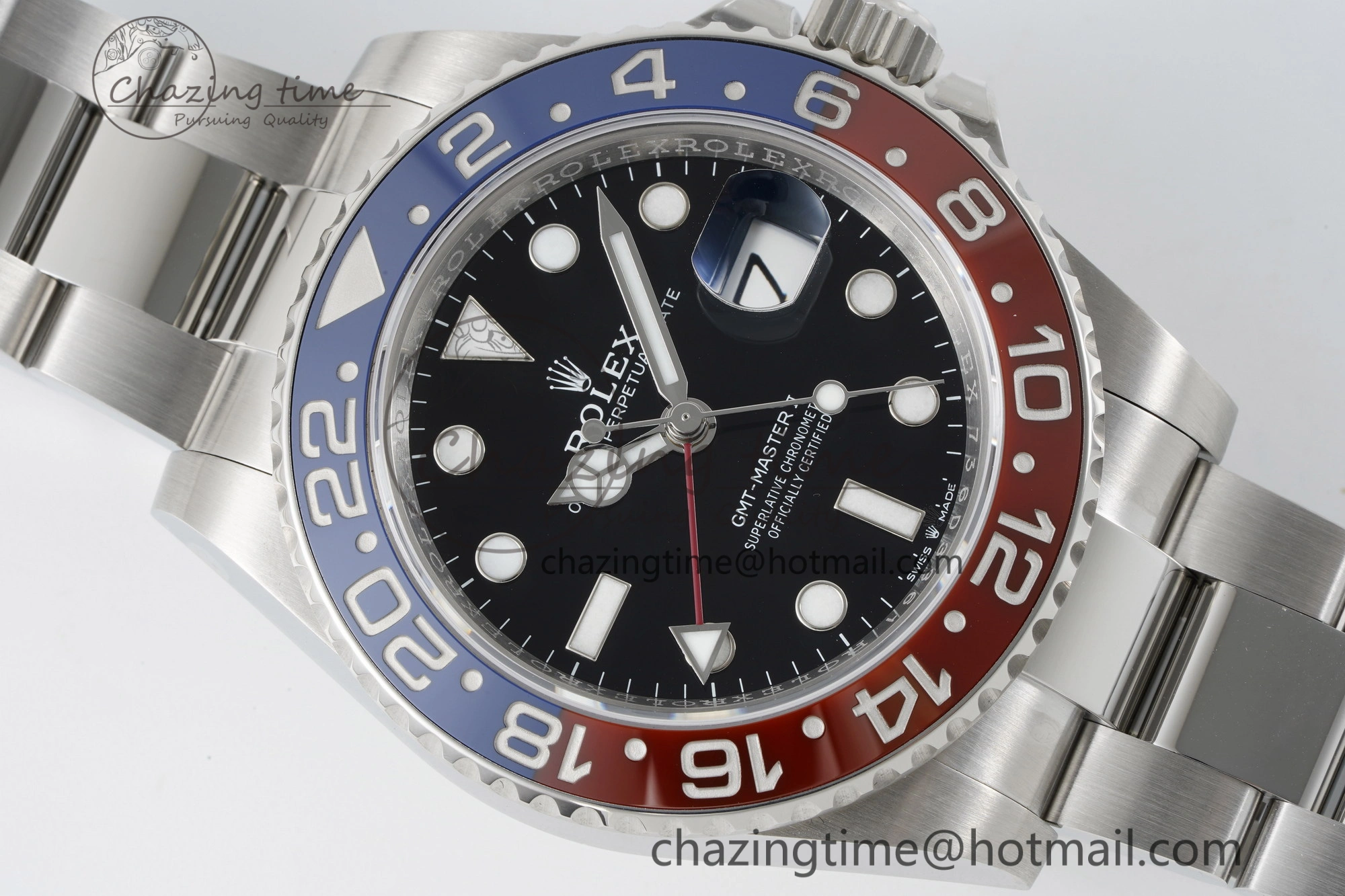 GMT Master II 126710 BLRO Pepsi 904L SS C+F 1:1 Best Edition Black Dial on Oyster Bracelet VR3285 CHS GoodFit 2250