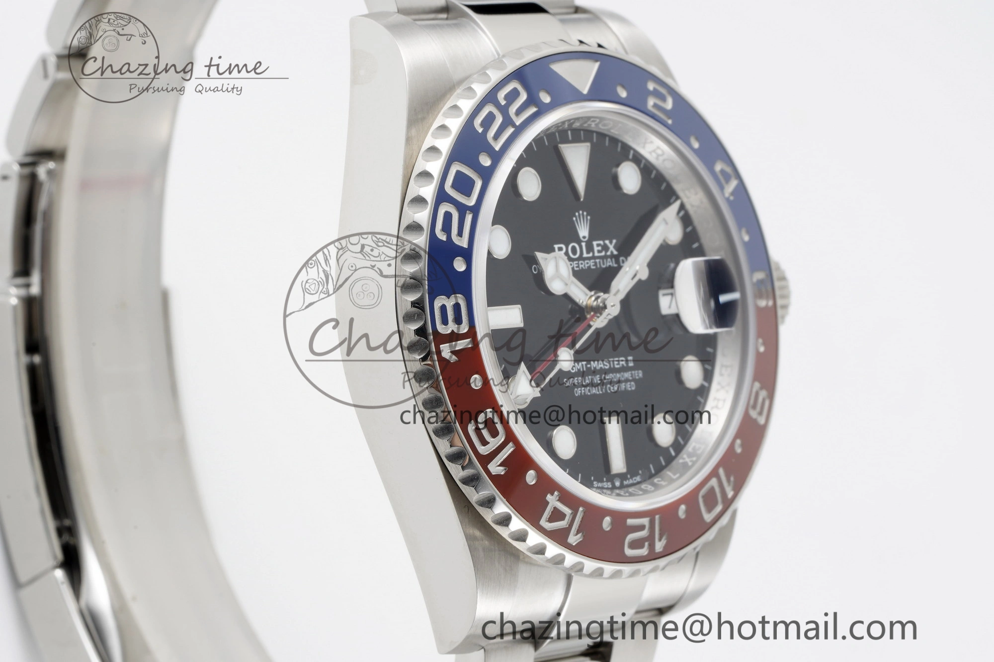 GMT Master II 126710 BLRO Pepsi 904L SS C+F 1:1 Best Edition Black Dial on Oyster Bracelet VR3285 CHS GoodFit 2250