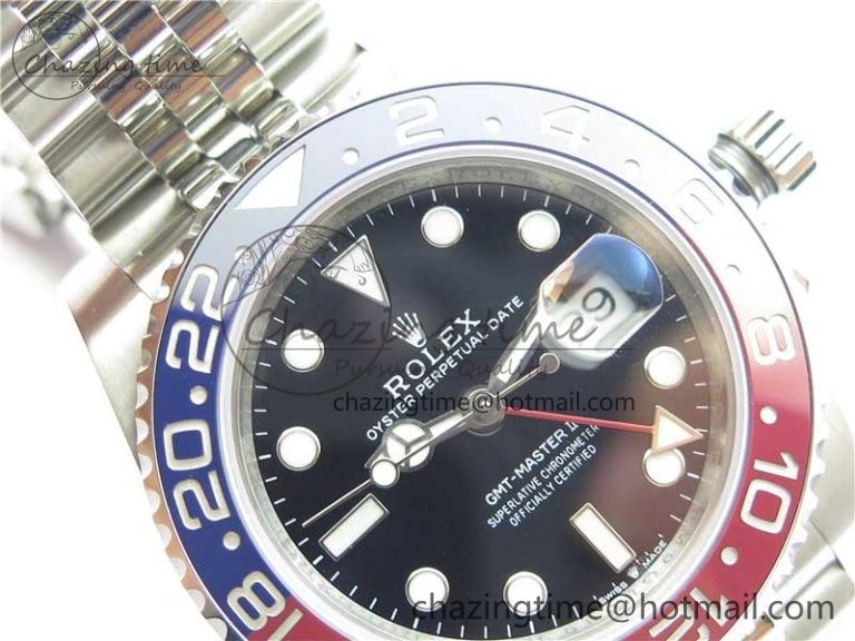 SmoothTexture GMT-Master II 126710 BLRO Pepsi Red Blue Ceramic 904L Steel VRF 1:1 Best Edition SA3285 CHS MAX Version 2796