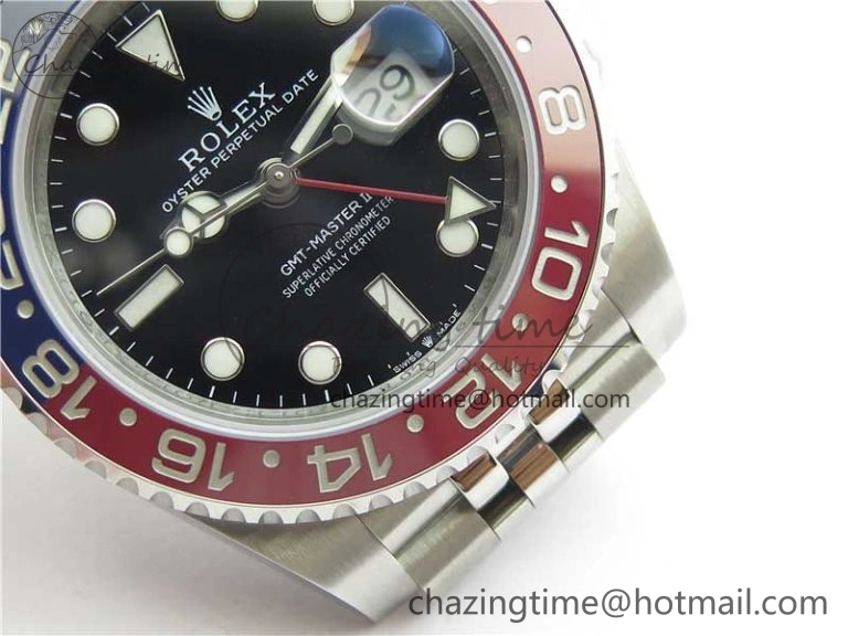 SmoothTexture GMT-Master II 126710 BLRO Pepsi Red Blue Ceramic 904L Steel VRF 1:1 Best Edition SA3285 CHS MAX Version 2796