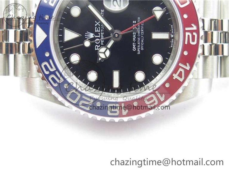 SmoothTexture GMT-Master II 126710 BLRO Pepsi Red Blue Ceramic 904L Steel VRF 1:1 Best Edition SA3285 CHS MAX Version 2796