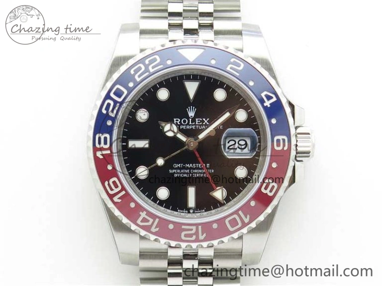 SmoothTexture GMT-Master II 126710 BLRO Pepsi Red Blue Ceramic 904L Steel VRF 1:1 Best Edition SA3285 CHS MAX Version 2796