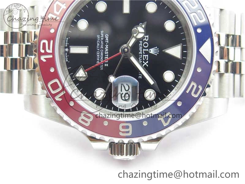 SmoothTexture GMT-Master II 126710 BLRO Pepsi Red Blue Ceramic 904L Steel VRF 1:1 Best Edition SA3285 CHS MAX Version 2796