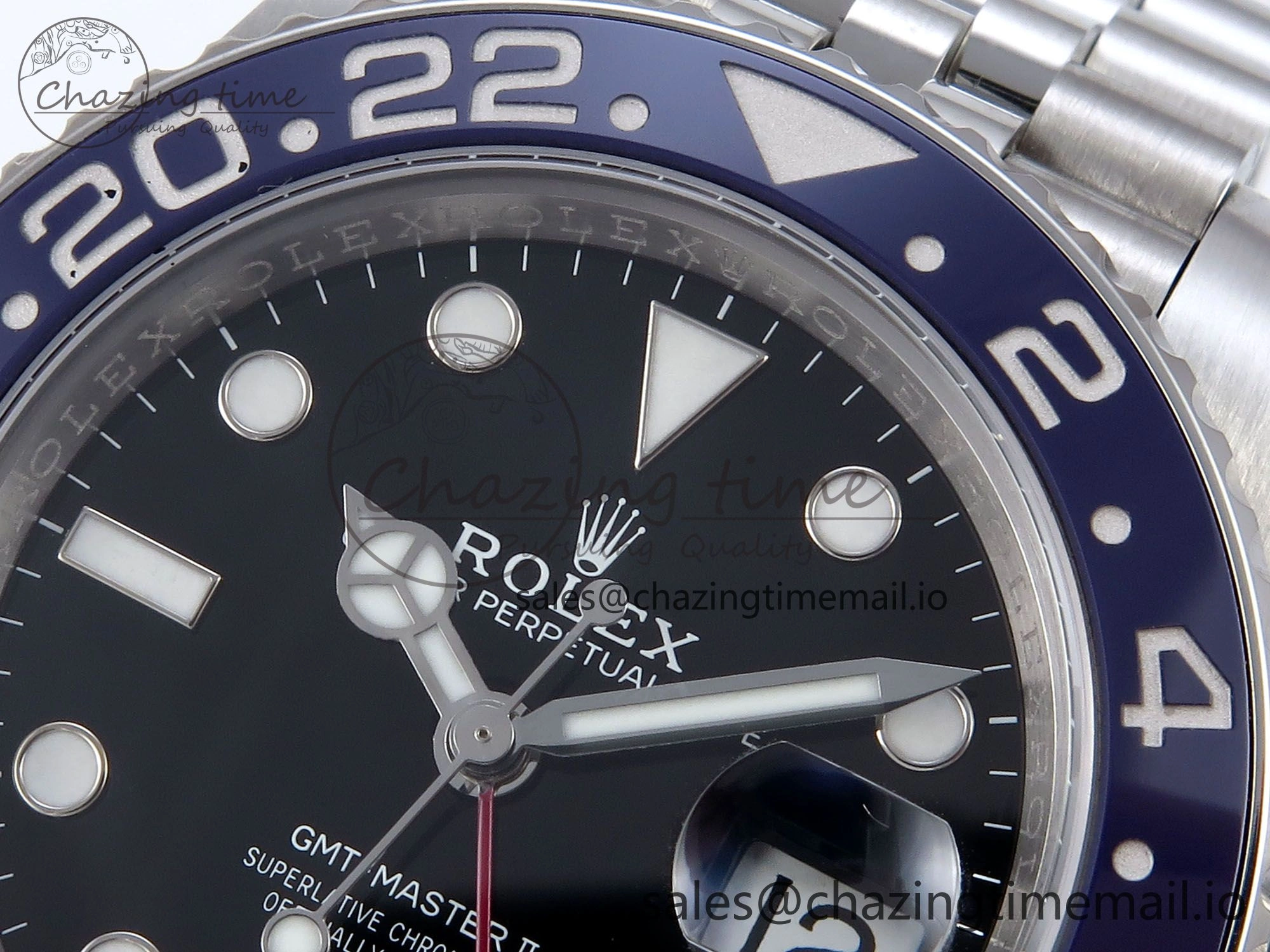 GMT Master II 126710 BLRO QF+ 1:1 Best Edition 904L Steel Black Dial Red Blue Bezel on SS Bracelet SH Contemporary 858