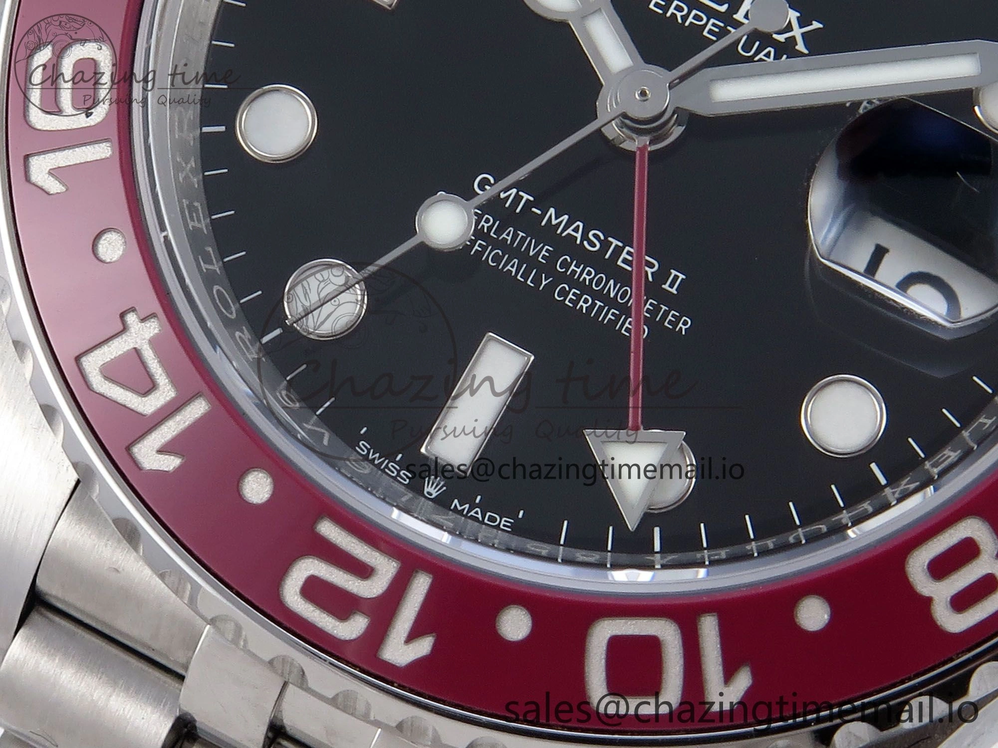 GMT Master II 126710 BLRO QF+ 1:1 Best Edition 904L Steel Black Dial Red Blue Bezel on SS Bracelet SH Contemporary 858