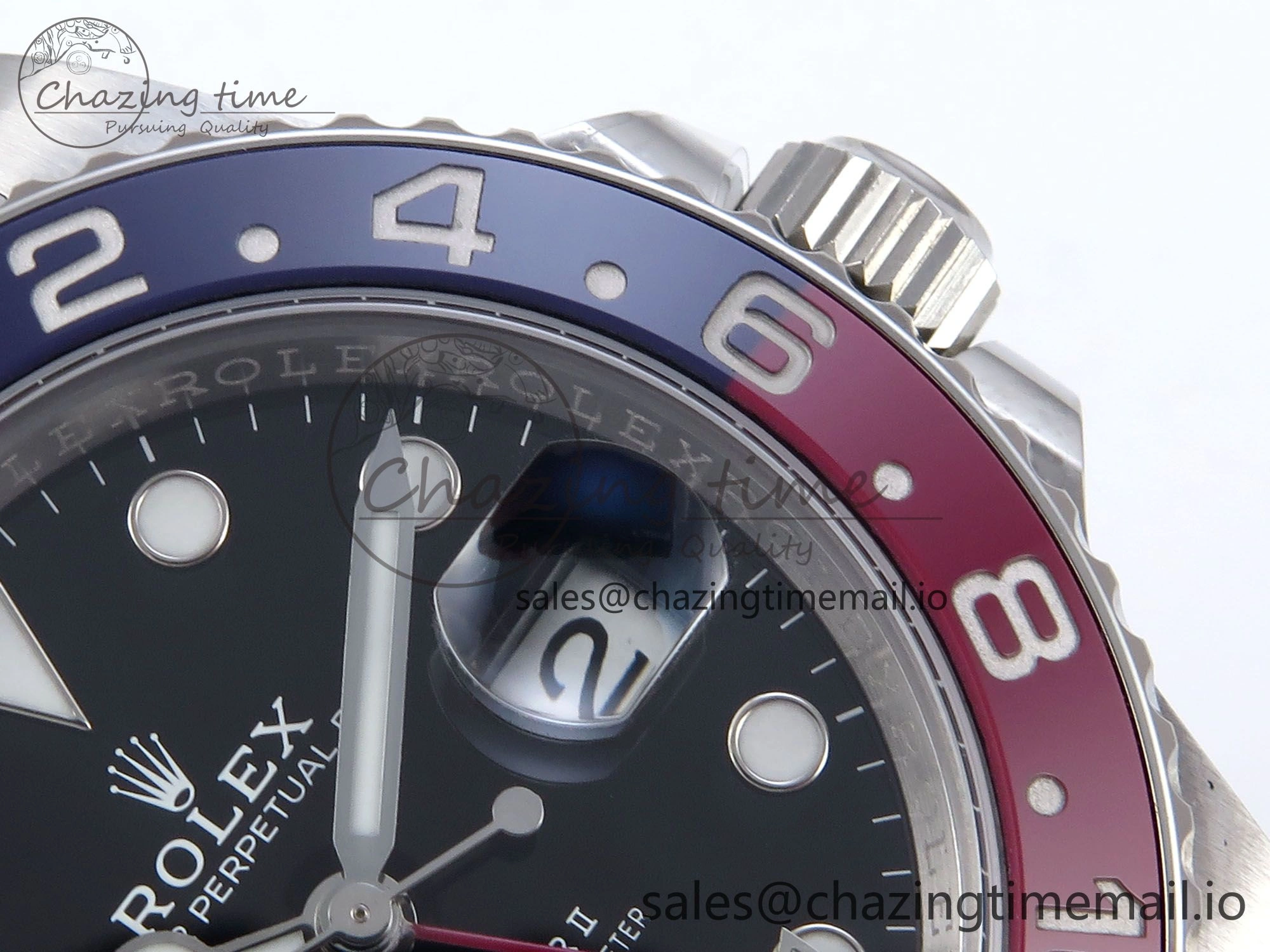 GMT Master II 126710 BLRO QF+ 1:1 Best Edition 904L Steel Black Dial Red Blue Bezel on SS Bracelet SH Contemporary 858