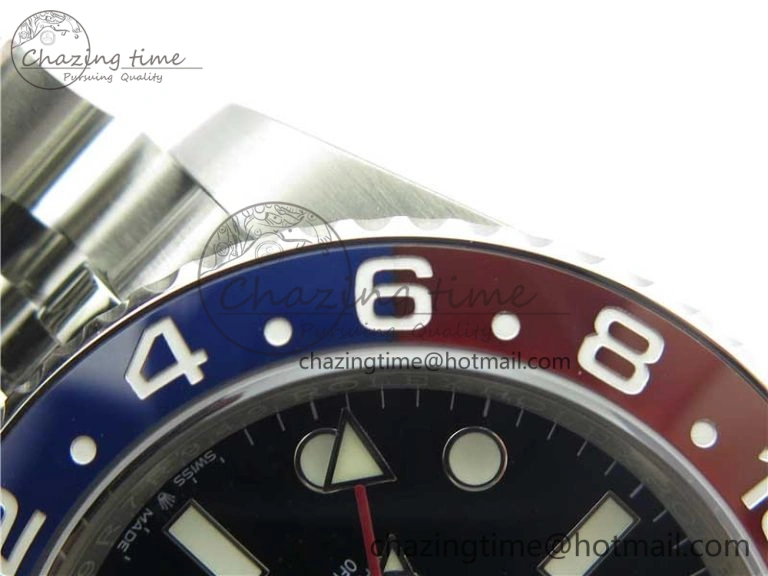 Casual GMT Master II 126710 BLRO Real Ceramic 904L SS Noob 1:1 Best Edition on Bracelet A3285 (Correct Hand Stack) 3232