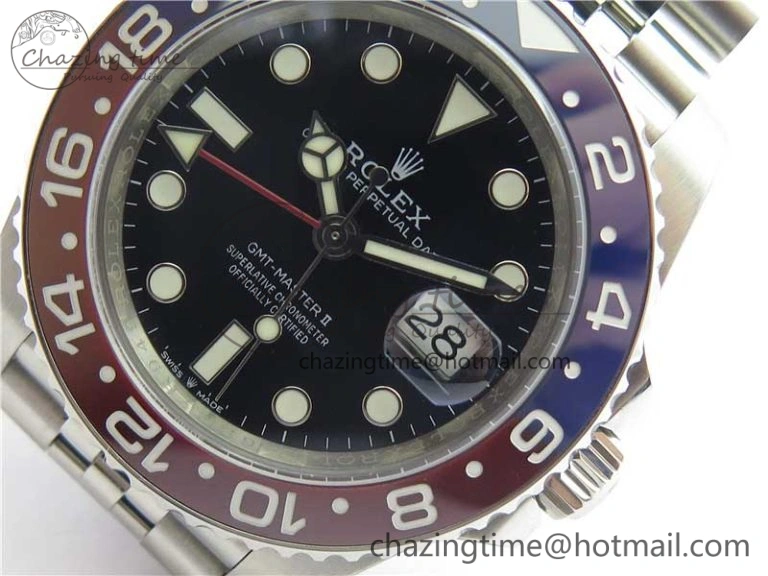 Casual GMT Master II 126710 BLRO Real Ceramic 904L SS Noob 1:1 Best Edition on Bracelet A3285 (Correct Hand Stack) 3232