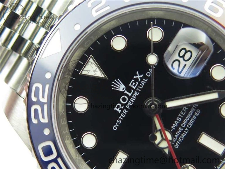 Casual GMT Master II 126710 BLRO Real Ceramic 904L SS Noob 1:1 Best Edition on Bracelet A3285 (Correct Hand Stack) 3232