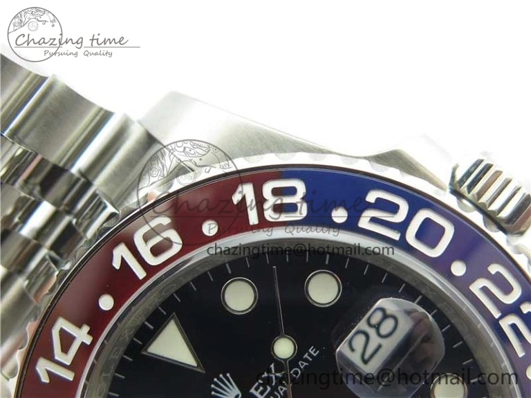 Casual GMT Master II 126710 BLRO Real Ceramic 904L SS Noob 1:1 Best Edition on Bracelet A3285 (Correct Hand Stack) 3232