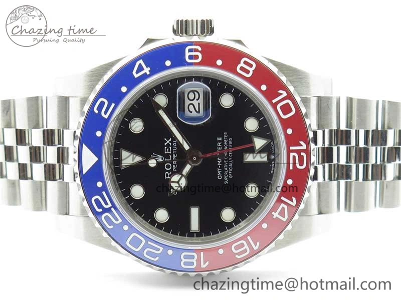 GMT Master II 126710 BLRO Red Blue Ceramic 316L Steel Bp Maker 1:1 Best Edition on SS Bracelet SA Chic 2964