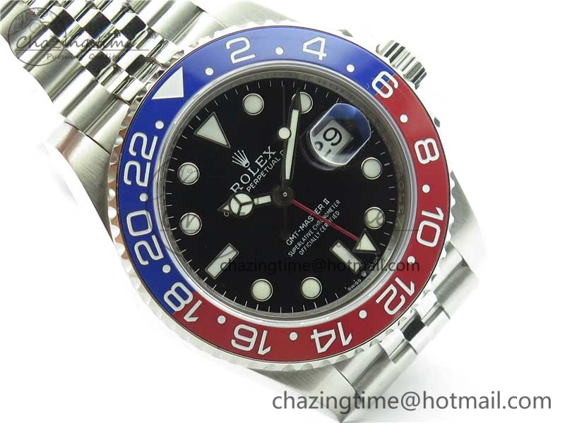 GMT Master II 126710 BLRO Red Blue Ceramic 316L Steel Bp Maker 1:1 Best Edition on SS Bracelet SA Chic 2964